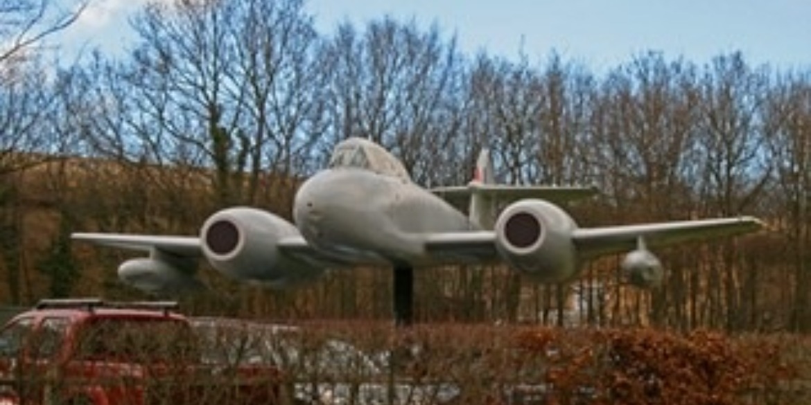 The Gloster Meteor at Churchwood Drive, St Leonards